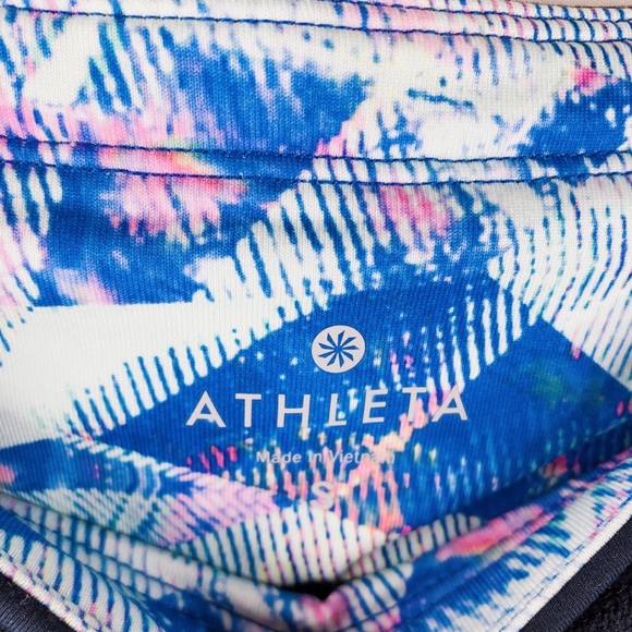 Athleta blue pink geometric print athletic legging - Picture 5 of 8